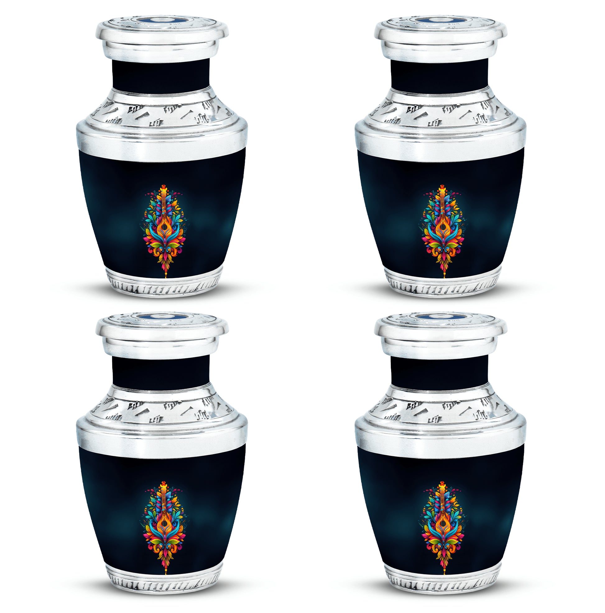 Guitar Theme 3 Inch Keepsake Pack of 4