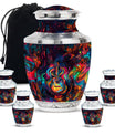 Guitar Theme Large Urn With 4 Keepsake Urn