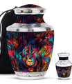 Guitar Theme Large Urn With 1 Keepsake Urn
