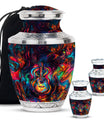 Guitar Theme Large Urn With 2 Keepsake Urn