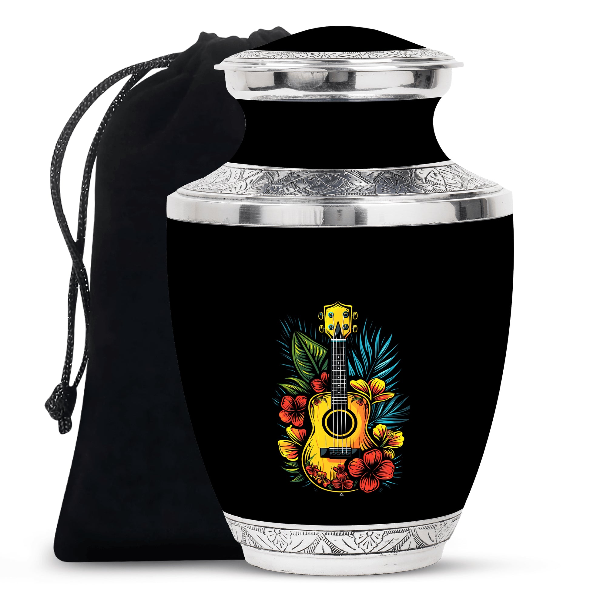 Guitar Theme Large Urn 10 Inch