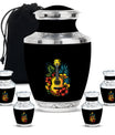 Guitar Theme Large Urn With 4 Keepsake Urn