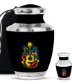 Guitar Theme Large Urn With 1 Keepsake Urn