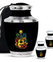 Guitar Theme Large Urn With 2 Keepsake Urn