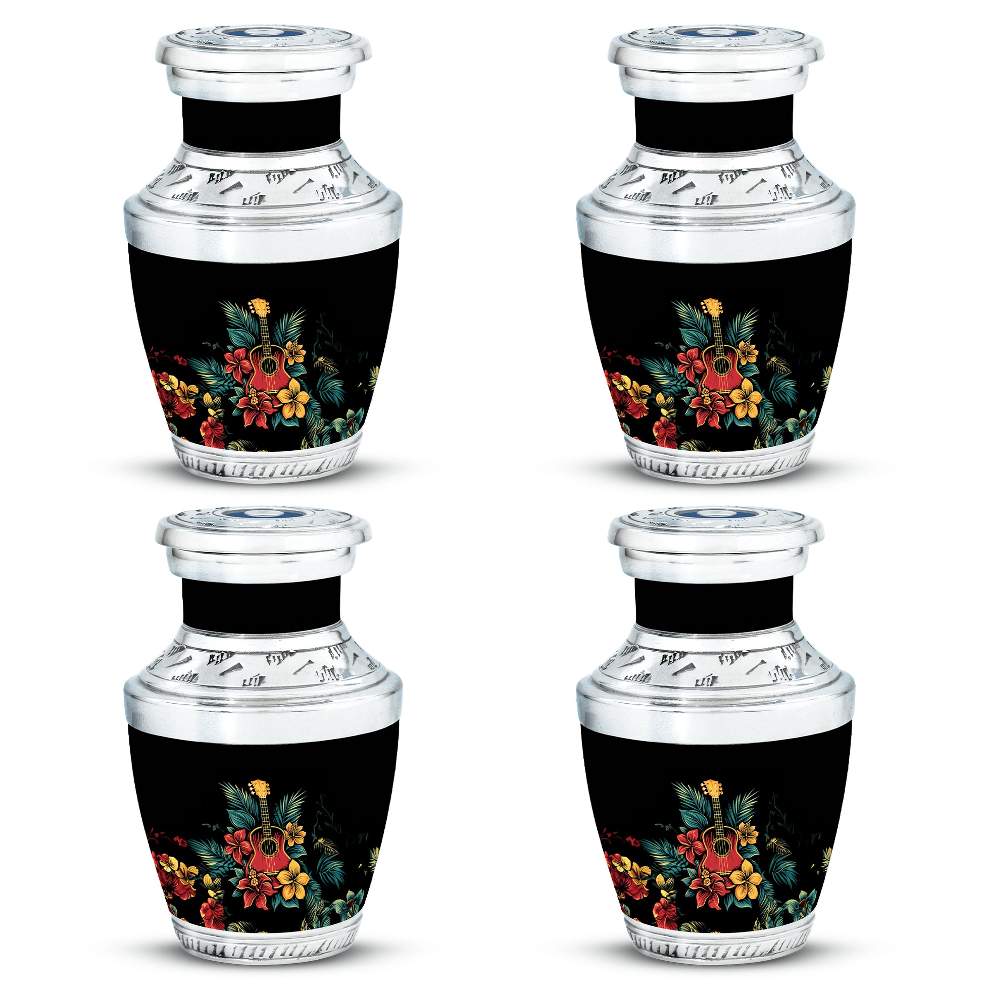 Guitar Theme 3 Inch Keepsake Pack of 4