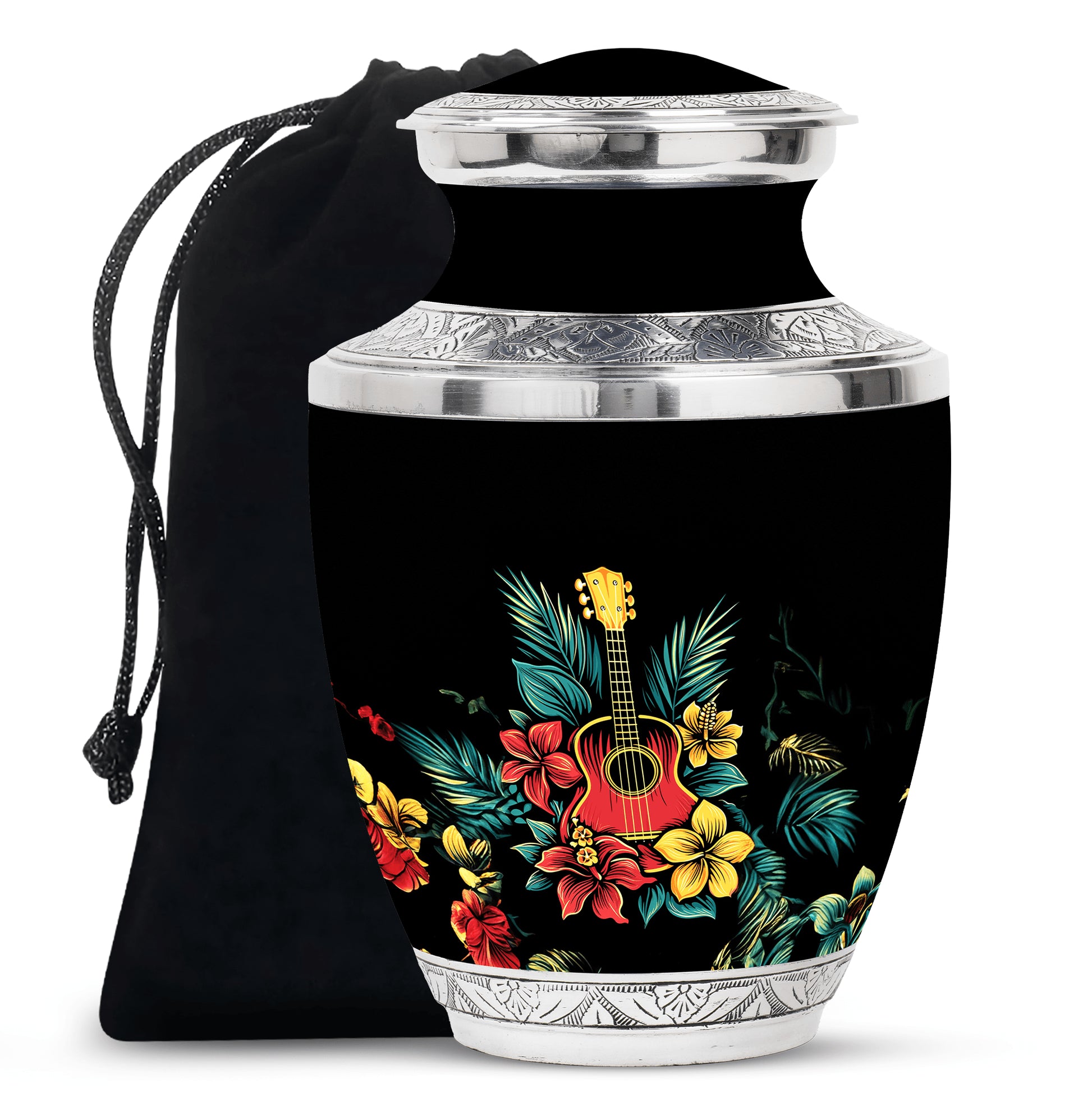 Guitar Theme Large Urn 10 Inch