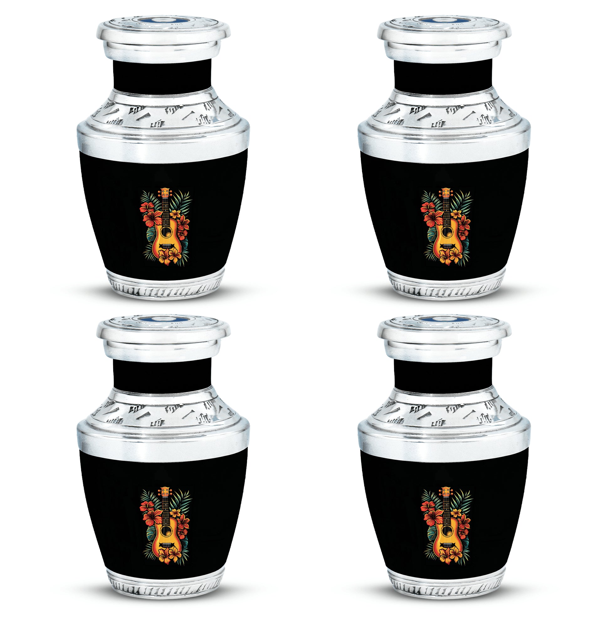 Guitar Theme 3 Inch Keepsake Pack of 4