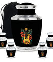 Guitar Theme Large Urn With 4 Keepsake Urn