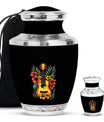 Guitar Theme Large Urn With 1 Keepsake Urn
