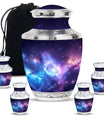 Galaxy Theme Large Urn With 4 Keepsake Urn