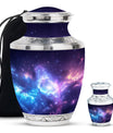 Galaxy Theme Large Urn With 1 Keepsake Urn