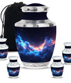 Galaxy Theme Large Urn With 4 Keepsake Urn