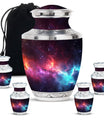 Galaxy Theme Large Urn With 4 Keepsake Urn