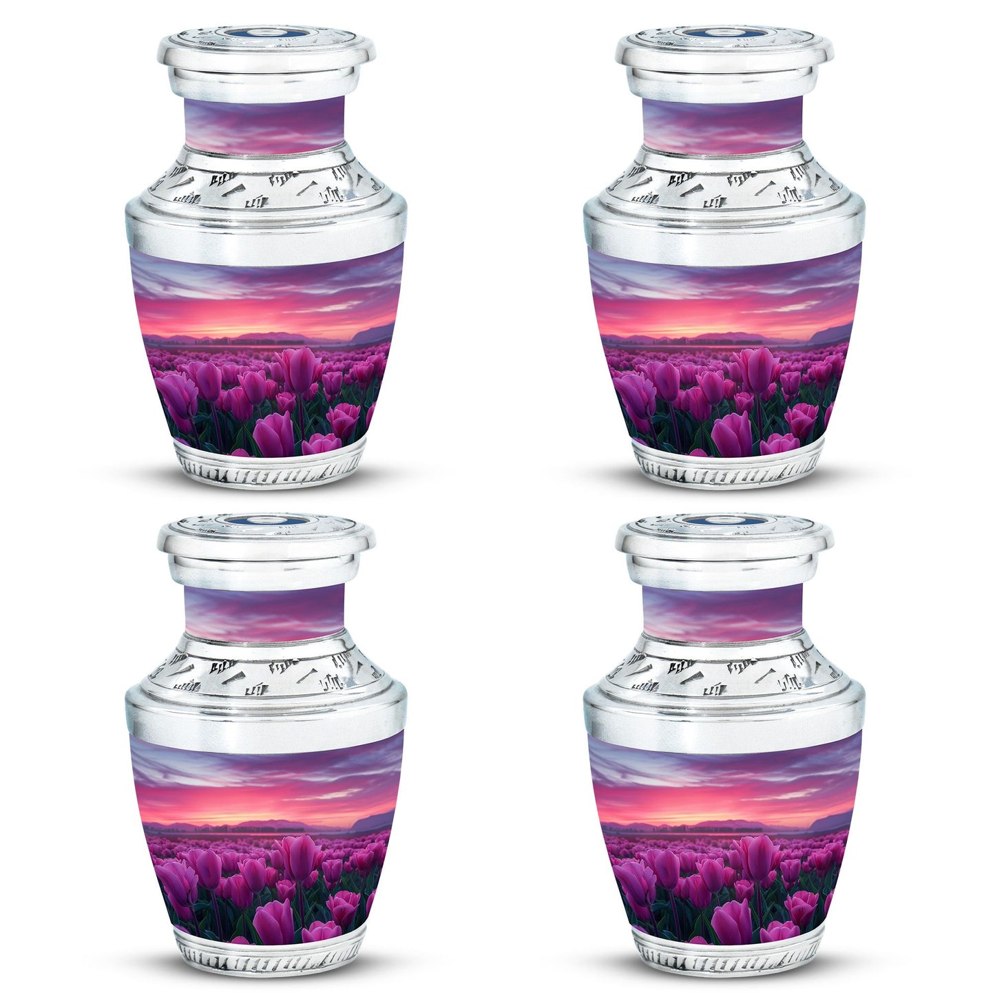 Tulips Theme 3 Inch Keepsake Pack of 4