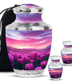 Tulips Theme Large Urn With 2 Keepsake Urn