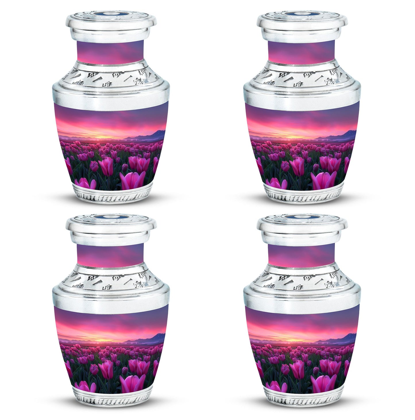 Tulips Theme 3 Inch Keepsake Pack of 4