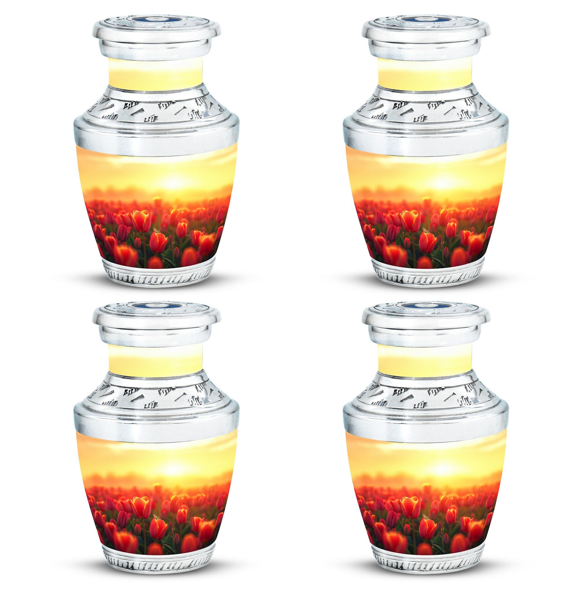 Tulips Theme 3 Inch Keepsake Pack of 4