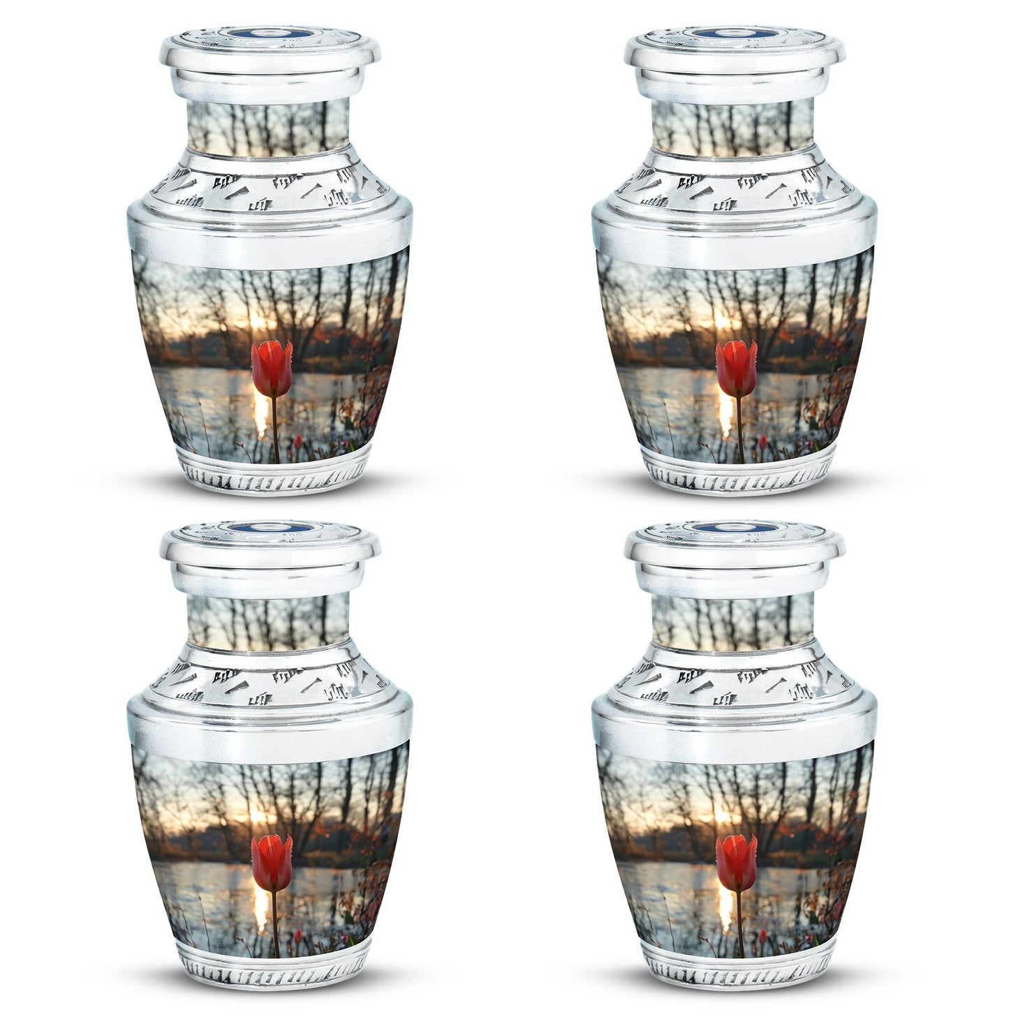 Tulips Theme 3 Inch Keepsake Pack of 4