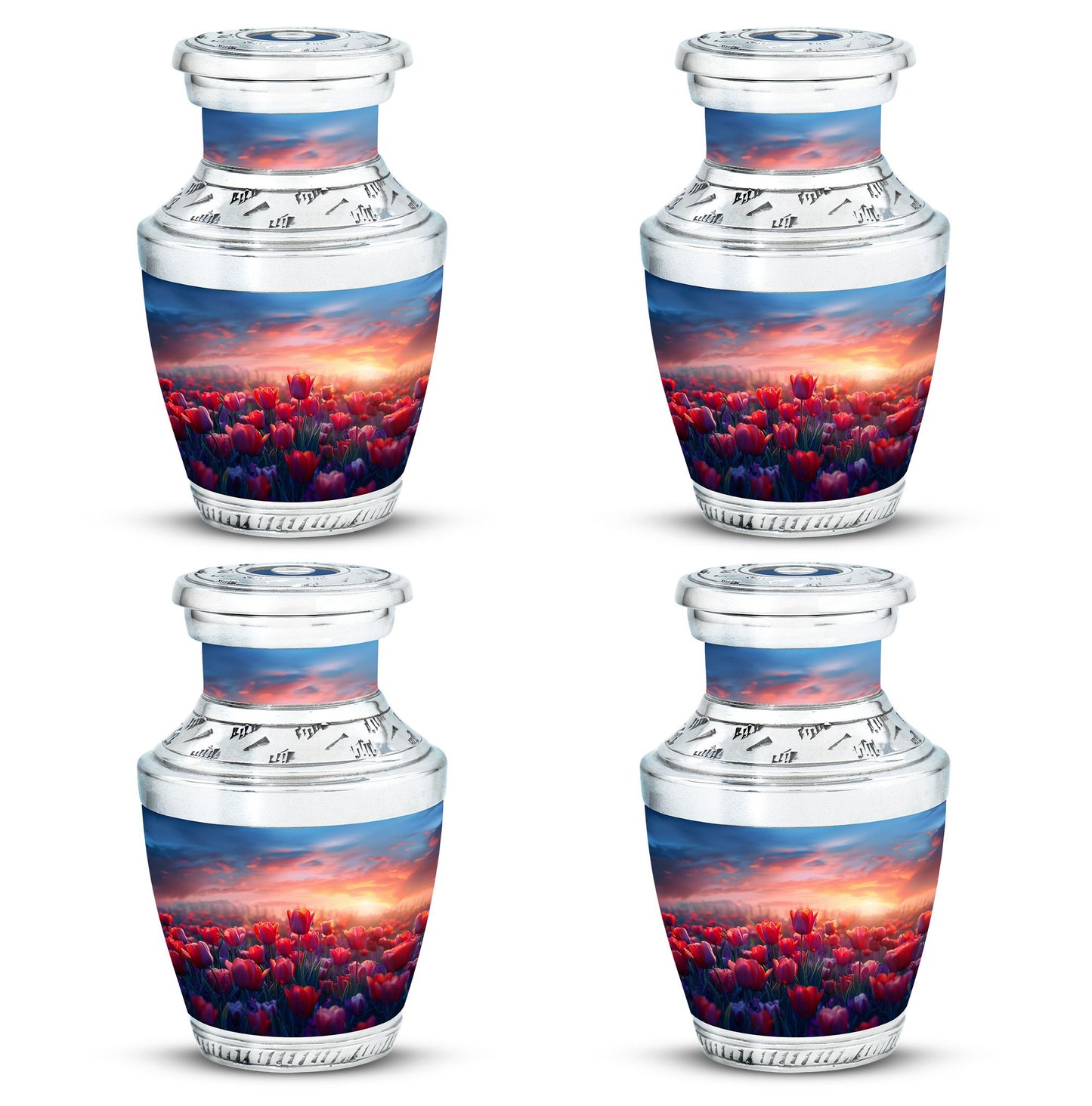 Tulips Theme 3 Inch Keepsake Pack of 4