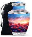 Tulips Theme Large Urn 10 Inch
