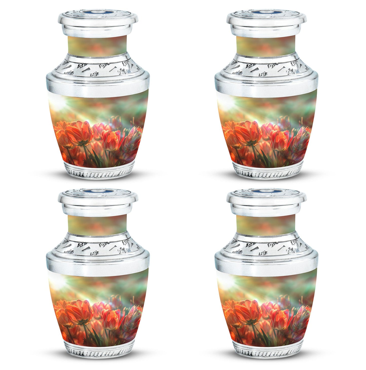 Tulips Theme 3 Inch Keepsake Pack of 4