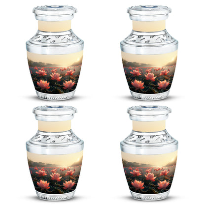Lotus Theme 3 Inch Keepsake Pack of 4