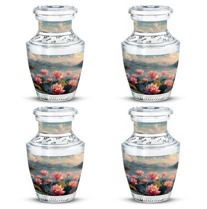 Lotus Theme 3 Inch Keepsake Pack of 4
