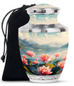 Lotus Theme Large Urn 10 Inch