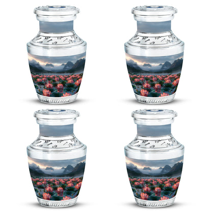 Lotus Theme 3 Inch Keepsake Pack of 4