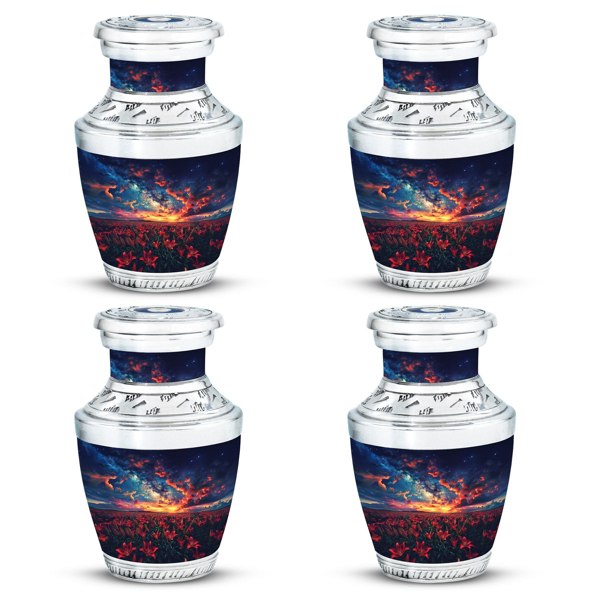 Lily Theme 3 Inch Keepsake Pack of 4