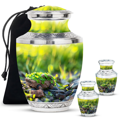Car Theme Large Urn With 2 Keepsake Urn