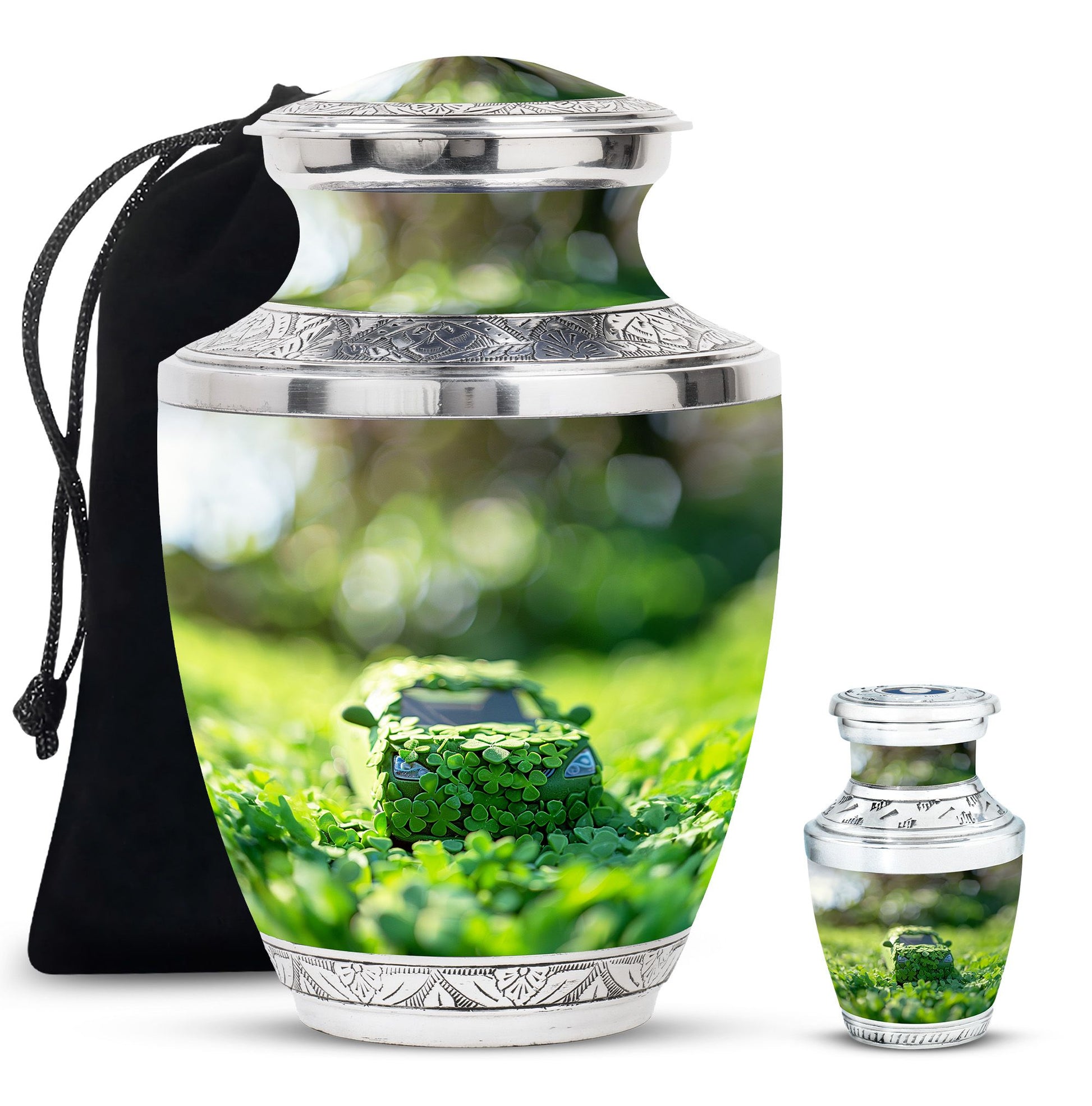Car Theme Large Urn With 1 Keepsake Urn