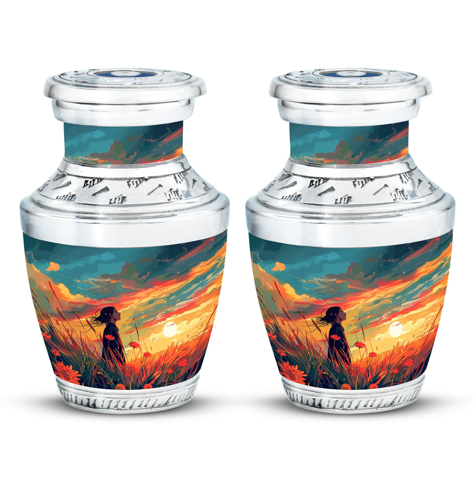 Flower Theme 3 Inch Keepsake Pack of 2