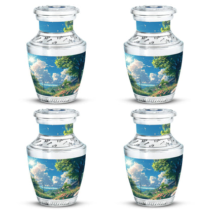 Flower Theme 3 Inch Keepsake Pack of 4
