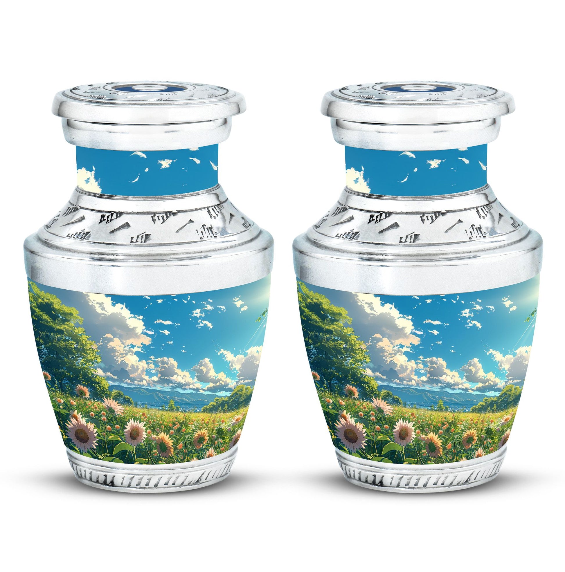 Flower Theme 3 Inch Keepsake Pack of 2