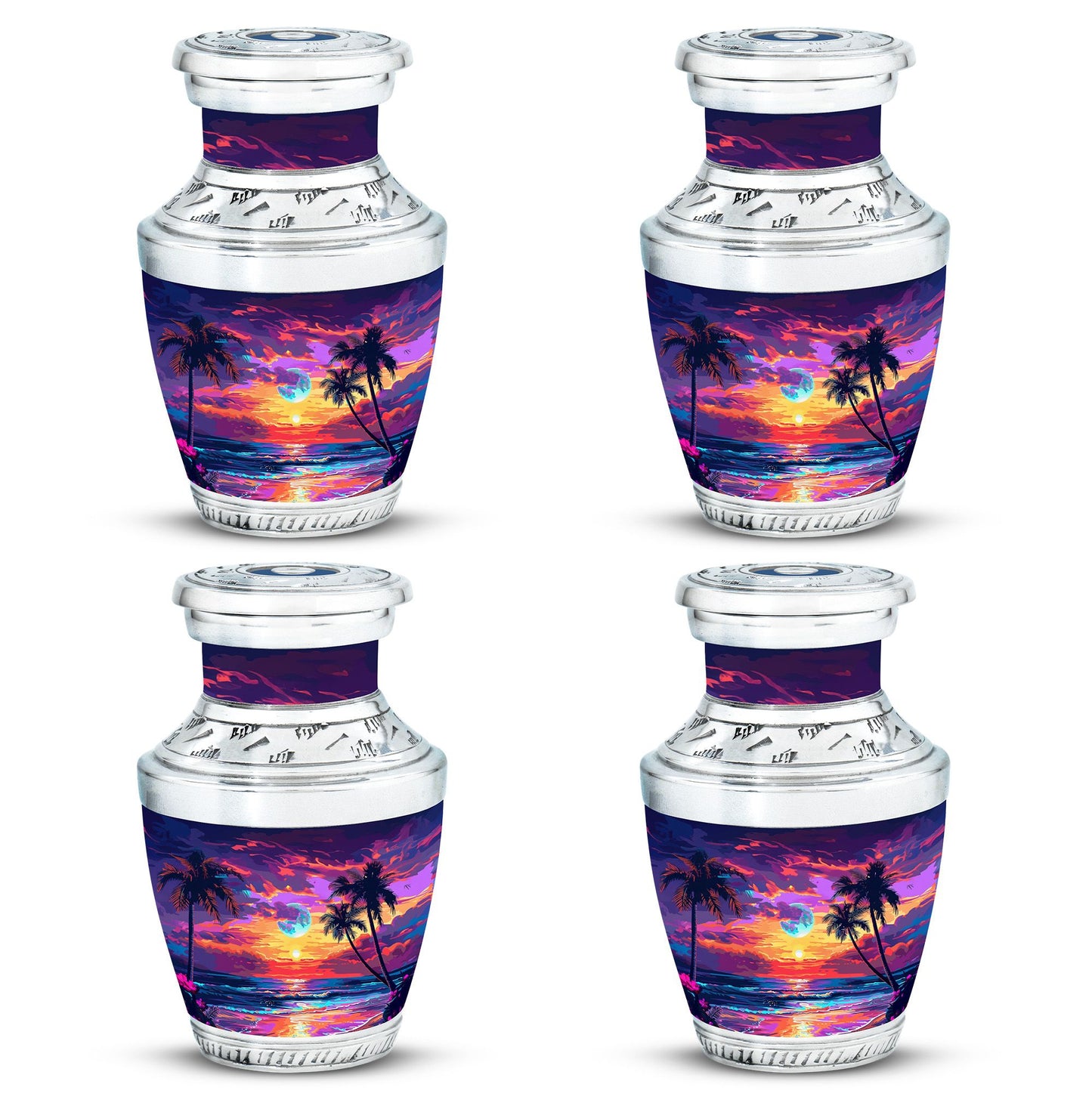 Sunset Theme 3 Inch Keepsake Pack of 4