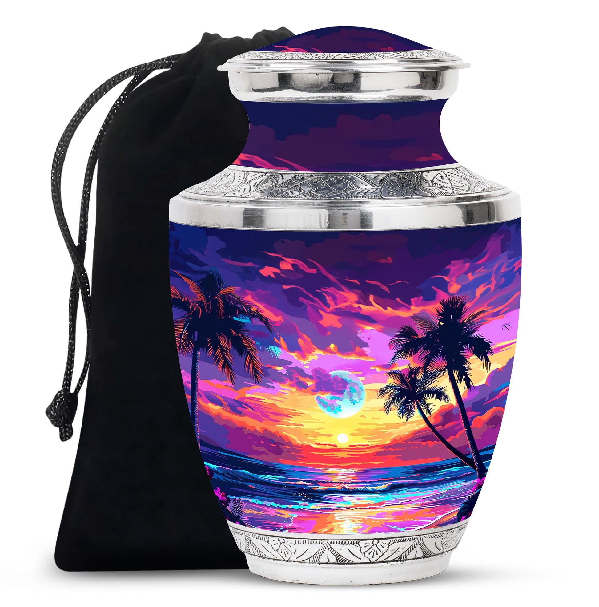 Sunset Theme Large Urn 10 Inch