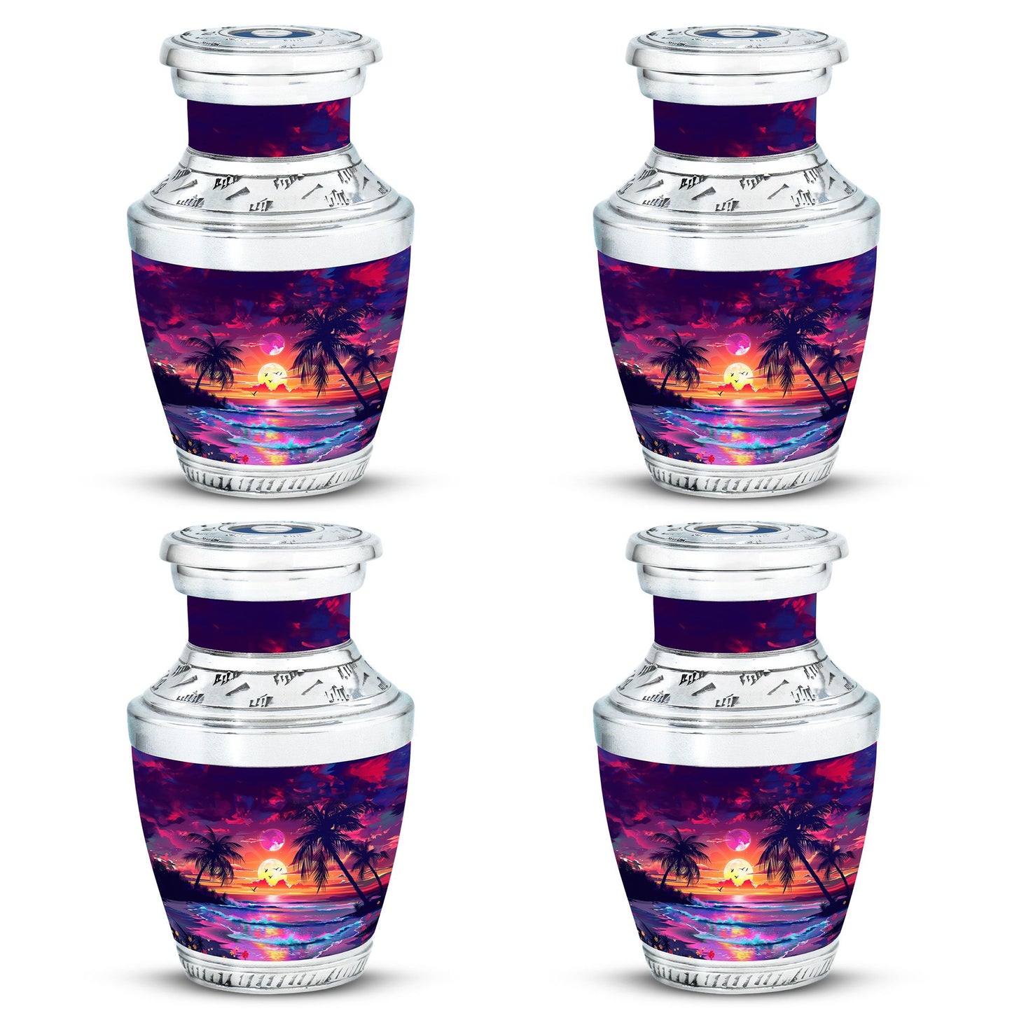 Sunset Theme 3 Inch Keepsake Pack of 4