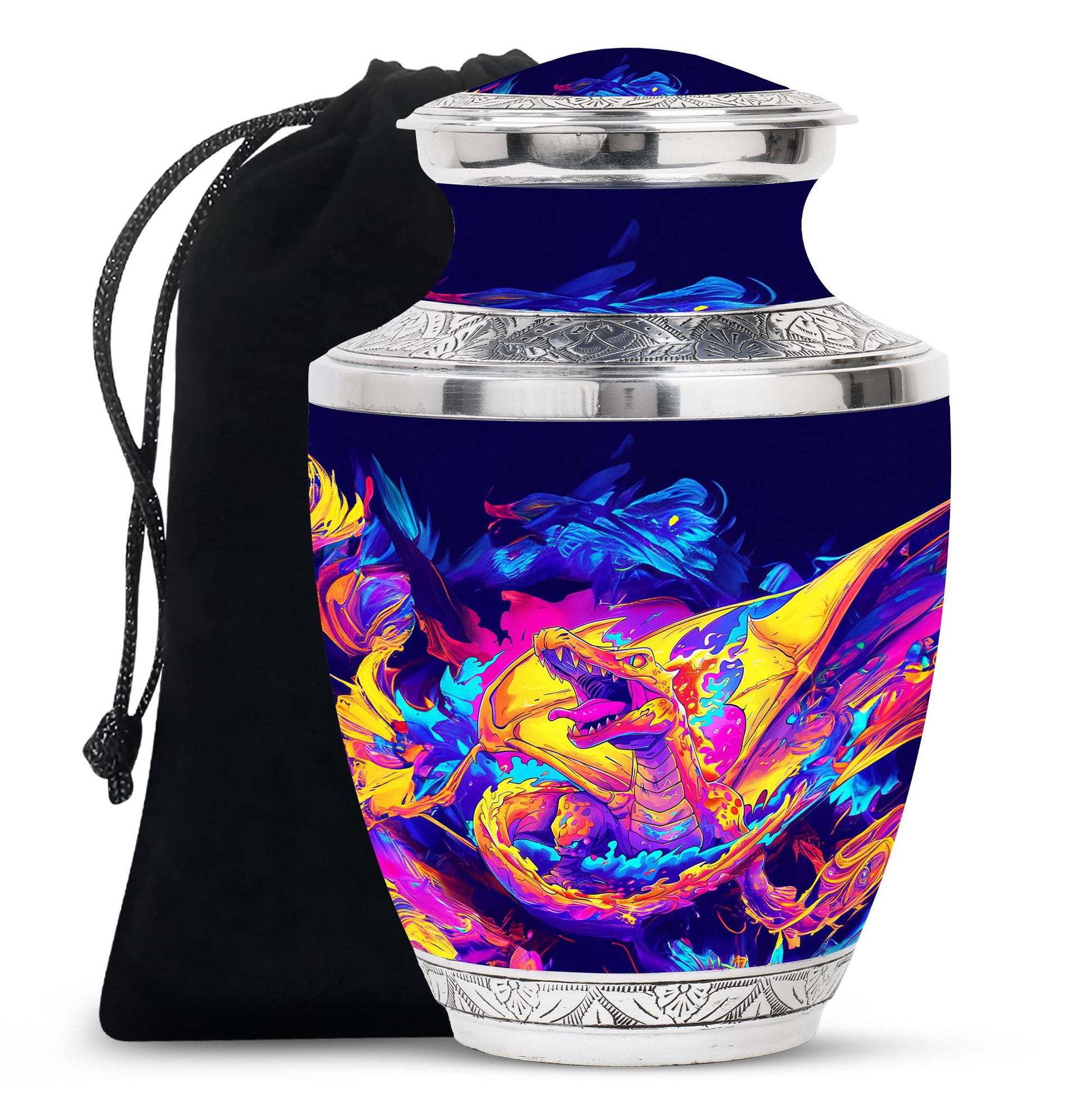 Dragon Theme Large Urn 10 Inch