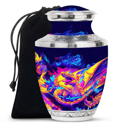 Dragon Theme Large Urn 10 Inch