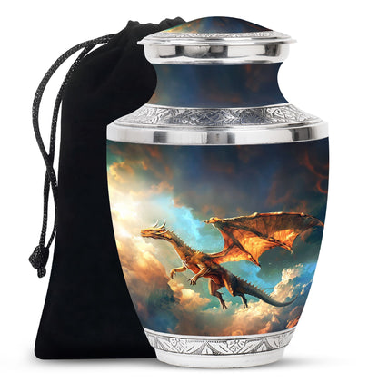 Dragon Theme Large Urn 10 Inch