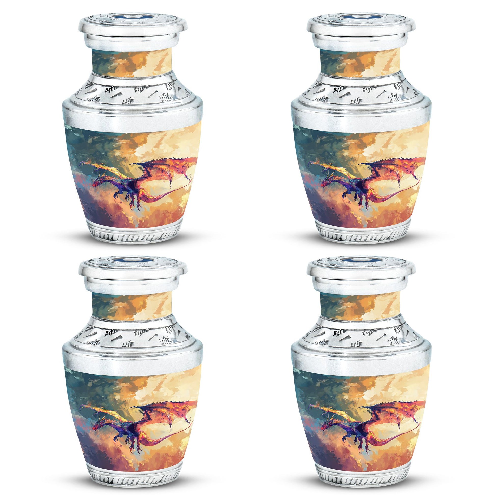 Dragon Theme 3 Inch Keepsake Pack of 4