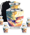 Dragon Theme Large Urn With 4 Keepsake Urn