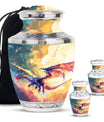 Dragon Theme Large Urn With 2 Keepsake Urn