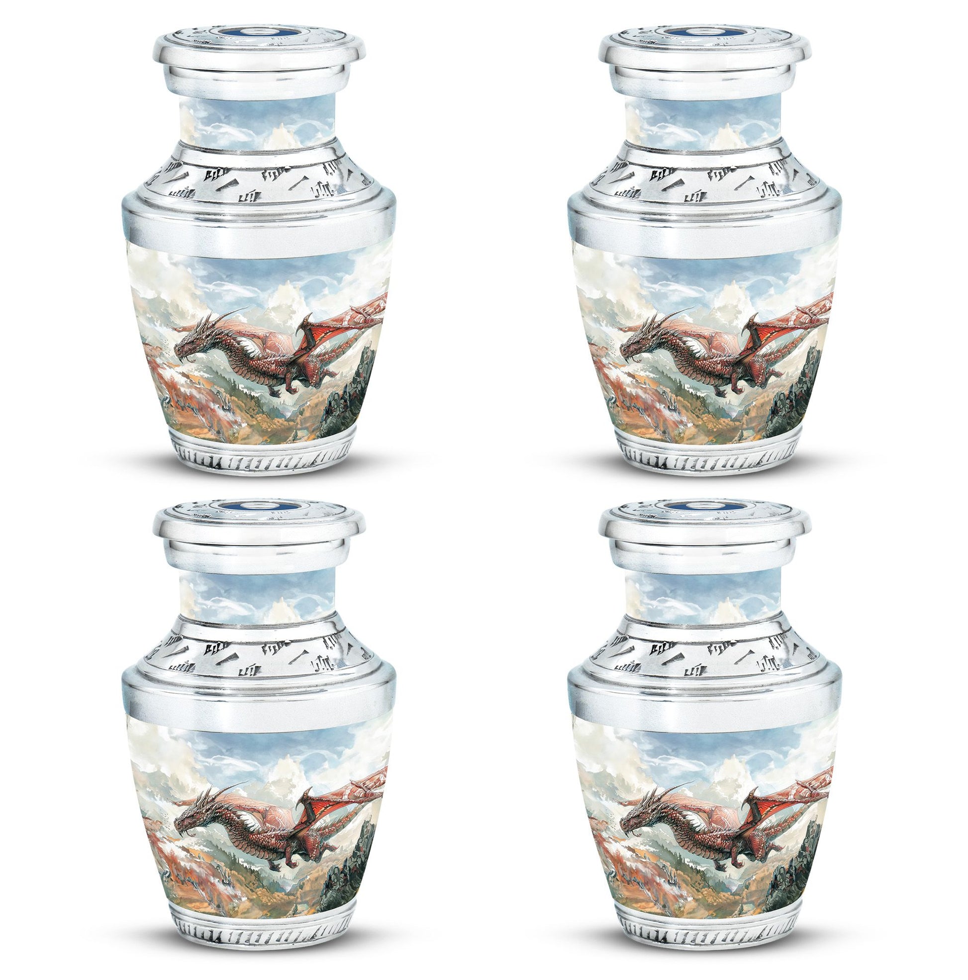 Dragon Theme 3 Inch Keepsake Pack of 4