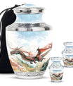 Dragon Theme Large Urn With 2 Keepsake Urn