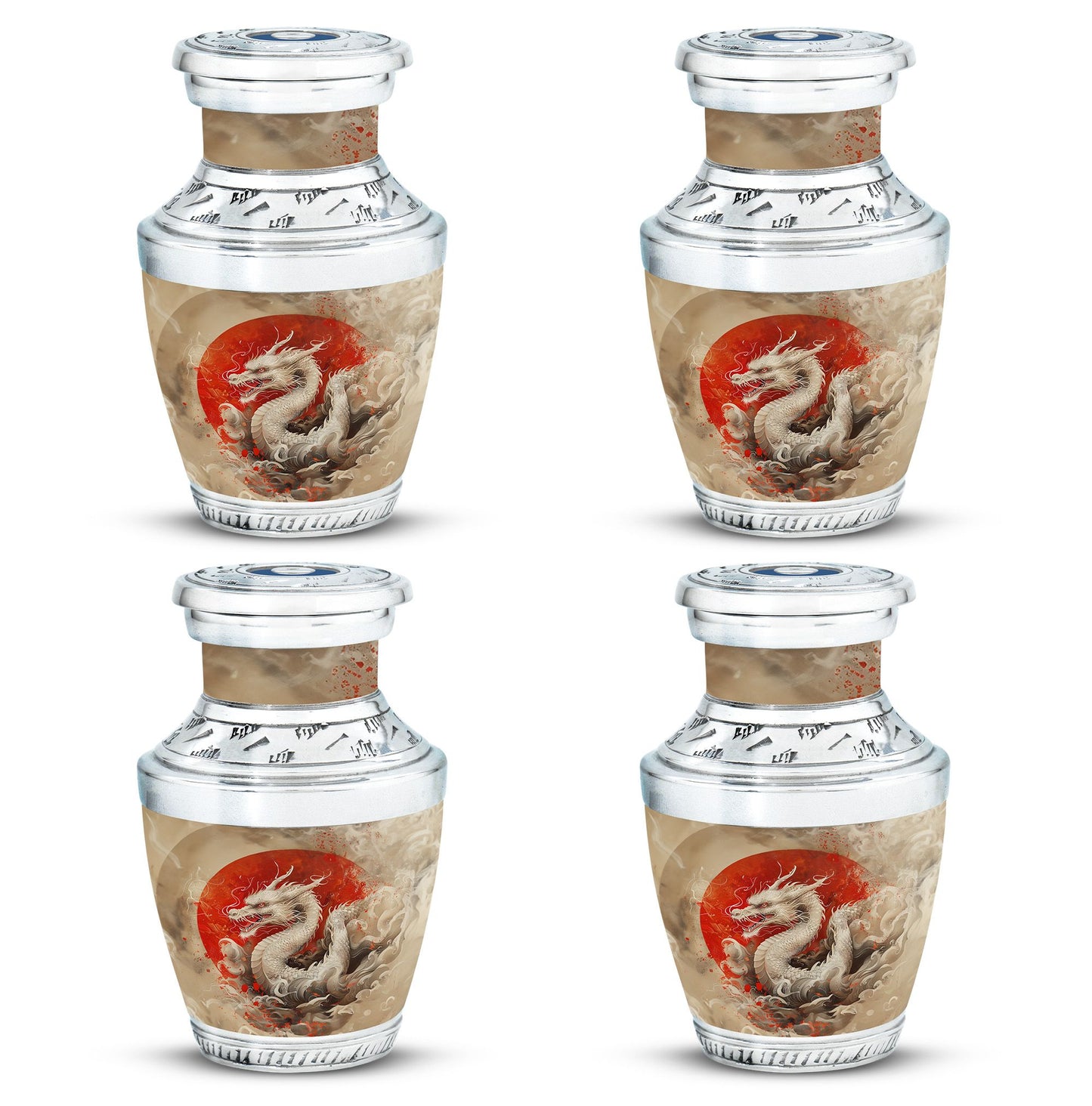 Dragon Theme 3 Inch Keepsake Pack of 4
