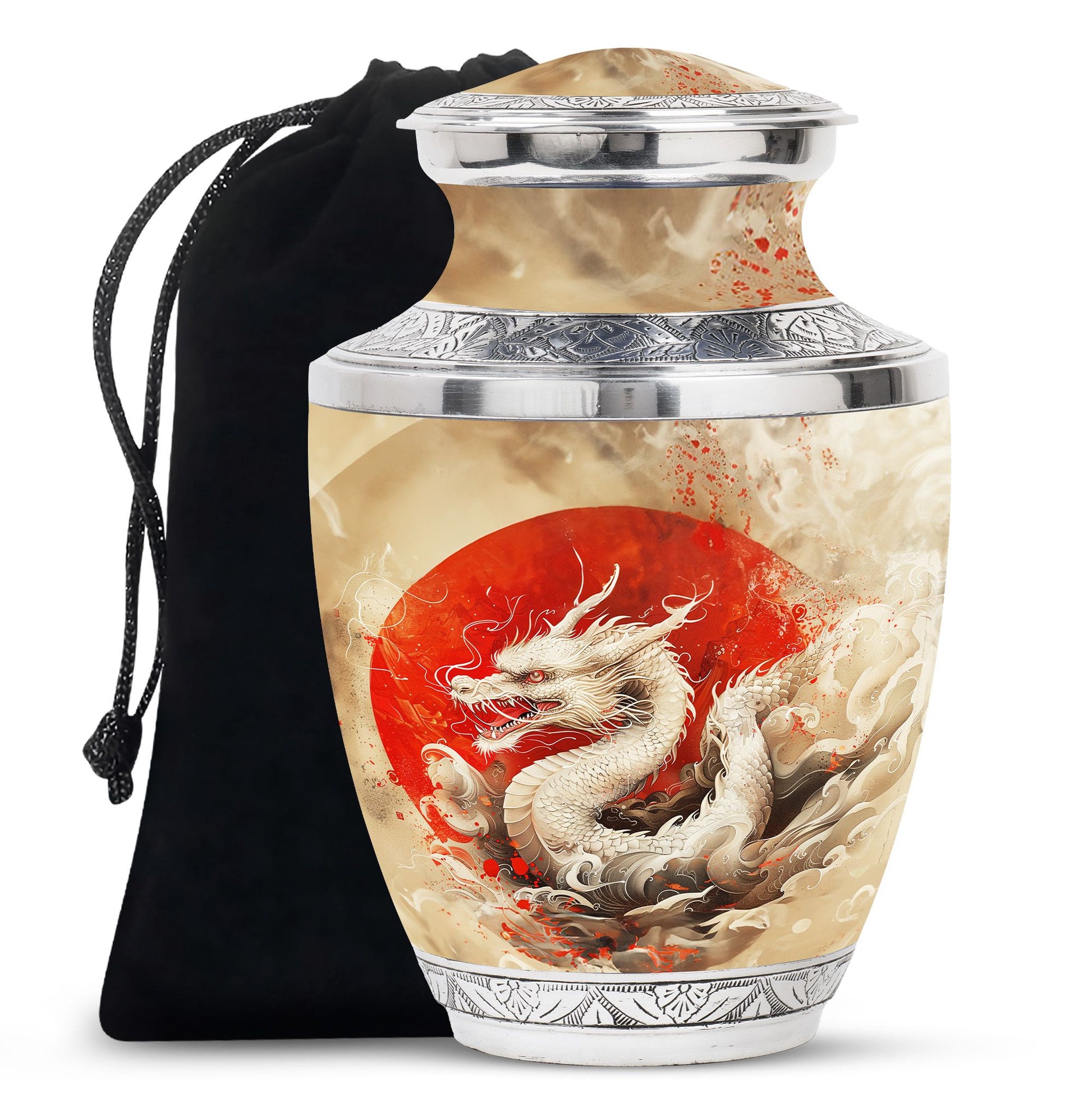 Dragon Theme Large Urn 10 Inch