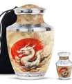 Dragon Theme Large Urn With 1 Keepsake Urn