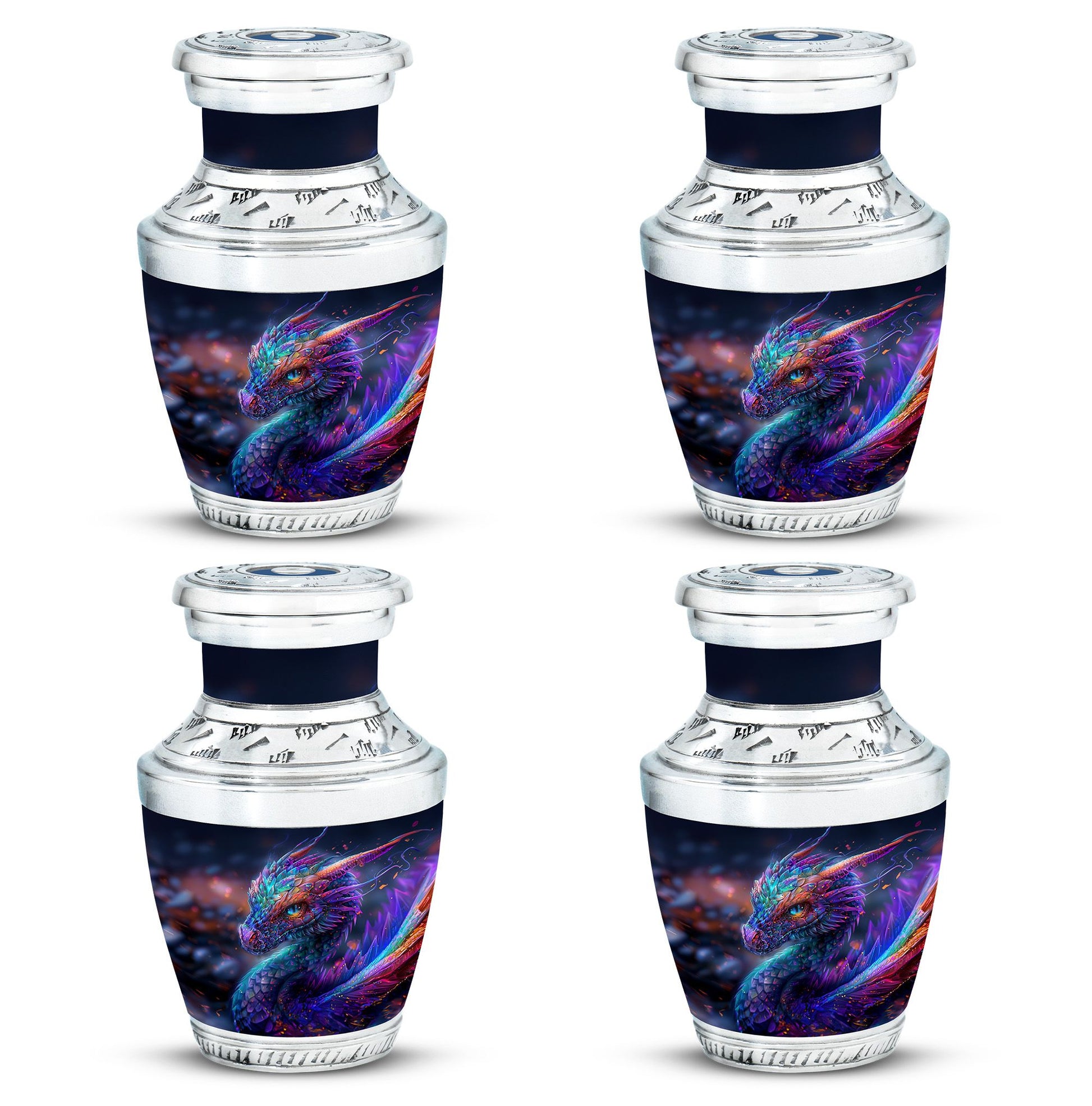 Dragon Theme 3 Inch Keepsake Pack of 4